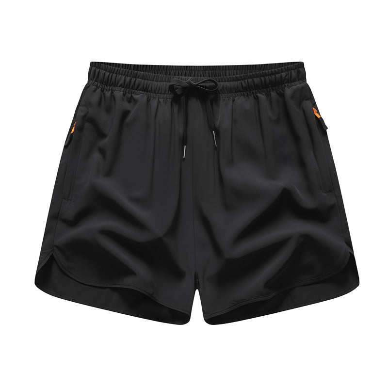 Men's Summer Lightweight Breathable Quick-Dry Beach Shorts with Drawstring & Zipper Pockets, Casual Daily Wear, Ideal Gift for Him, Quick-Dry Tropical Style Swim Trunks