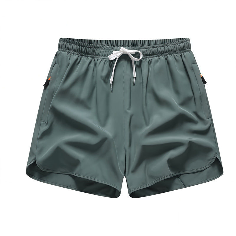 Men's Summer Lightweight Breathable Quick-Dry Beach Shorts with Drawstring & Zipper Pockets, Casual Daily Wear, Ideal Gift for Him, Quick-Dry Tropical Style Swim Trunks