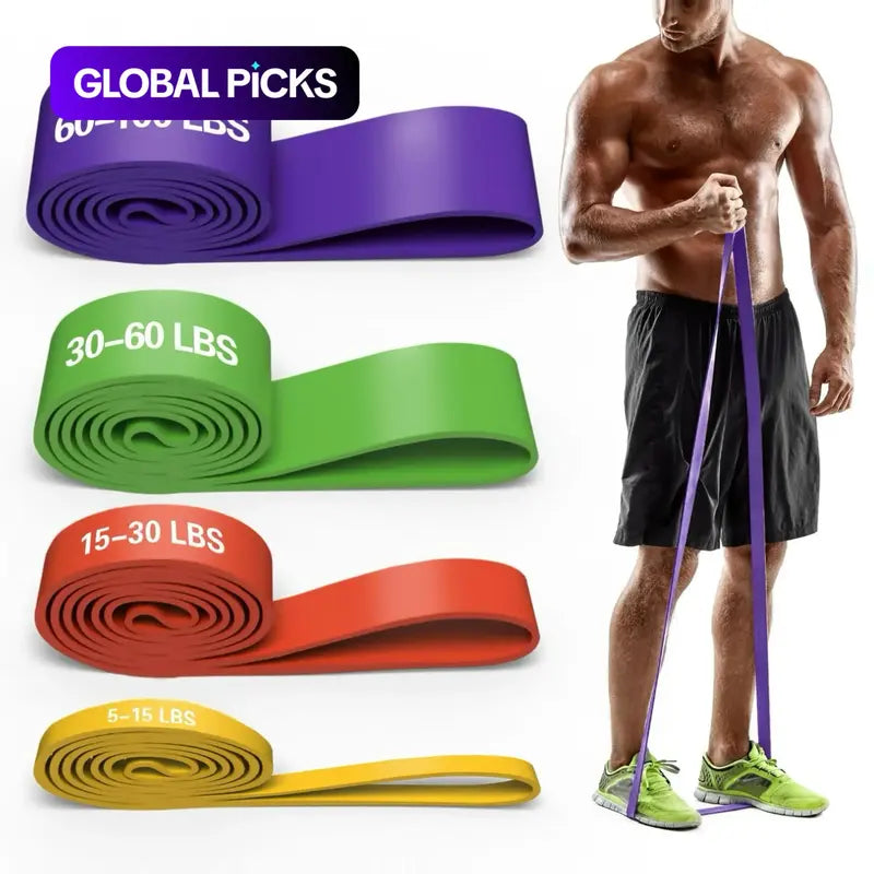 4-Level Resistance Bands Set, Durable Elastic Workout Bands, Working Out Equipment, Workout Equipment For Full Body Muscle Training, Home & Gym Workout, Leg & Arm Exercise, Physical Therapy, Beginner-Friendly For Yoga & Strength Training