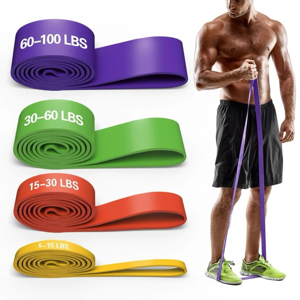 4-Level Resistance Bands Set, Durable Elastic Workout Bands, Working Out Equipment, Workout Equipment For Full Body Muscle Training, Home & Gym Workout, Leg & Arm Exercise, Physical Therapy, Beginner-Friendly For Yoga & Strength Training