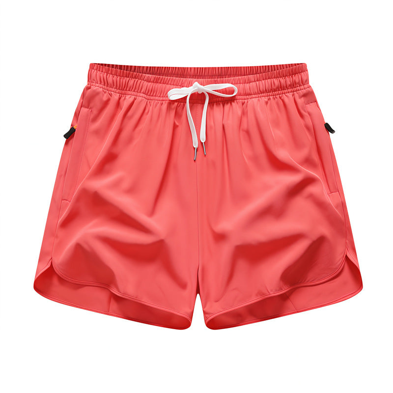 Men's Summer Lightweight Breathable Quick-Dry Beach Shorts with Drawstring & Zipper Pockets, Casual Daily Wear, Ideal Gift for Him, Quick-Dry Tropical Style Swim Trunks