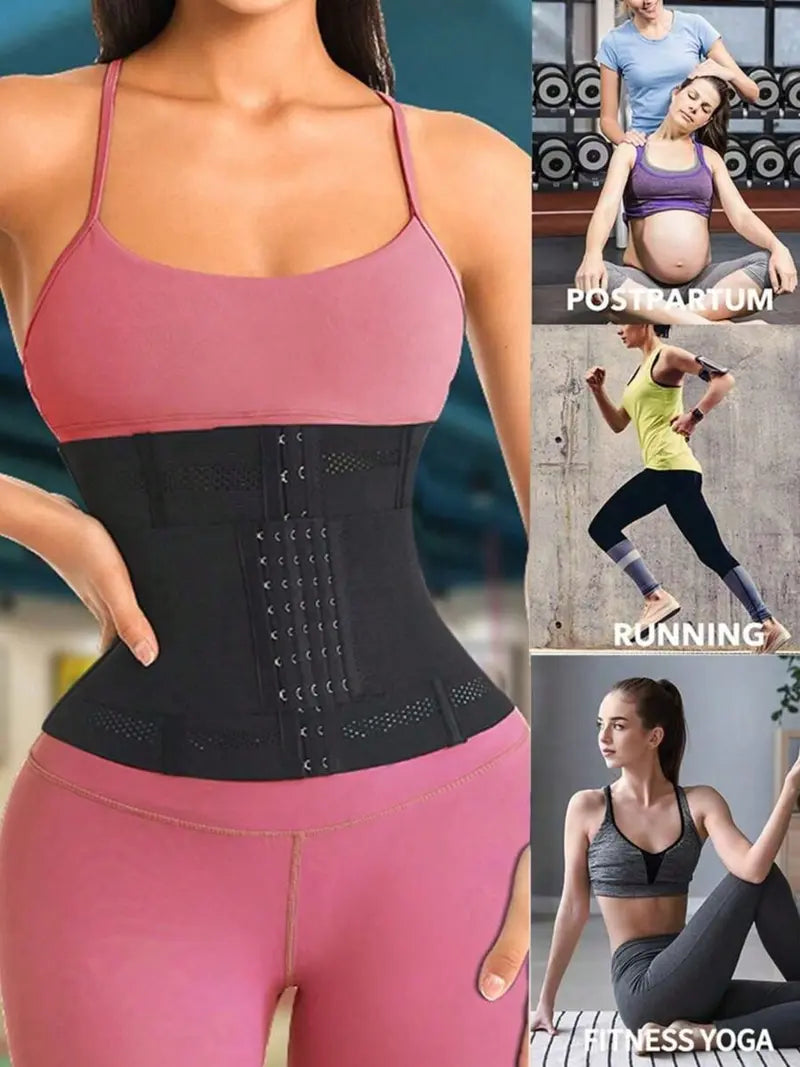 Women's Shapewear Corset Waist Trainer Belt, Slimming Waist Trimmer, Abdominal Control Body Shaper, Sweat Training Band