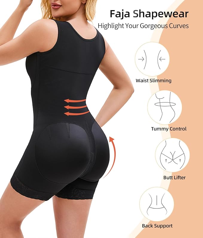 Shapewear for Women Tummy Control Full Shapewear Butt Lifter with Zipper Crotch for Enhanced Comfort and Support