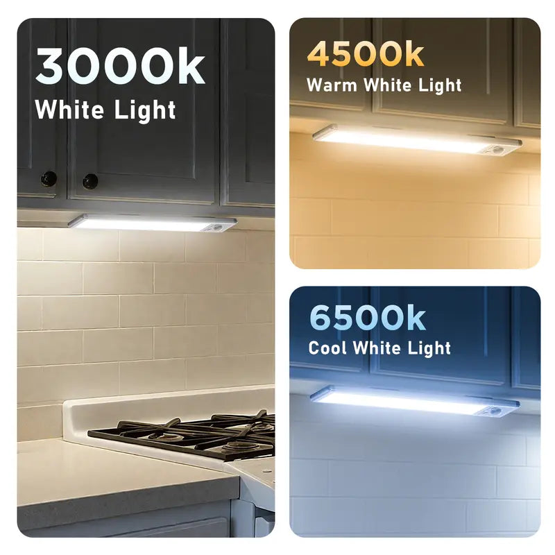 Tuffenough Under Cabinet Lights,Motion Sensor NightLight Indoor,1500mAh USB Rechargeable Light,MagneticInstallation Dimmable Lights forKitchen,Wardrobe,Pantry, Closet,Bathroom,Stairs,SinkCabinet,Garage