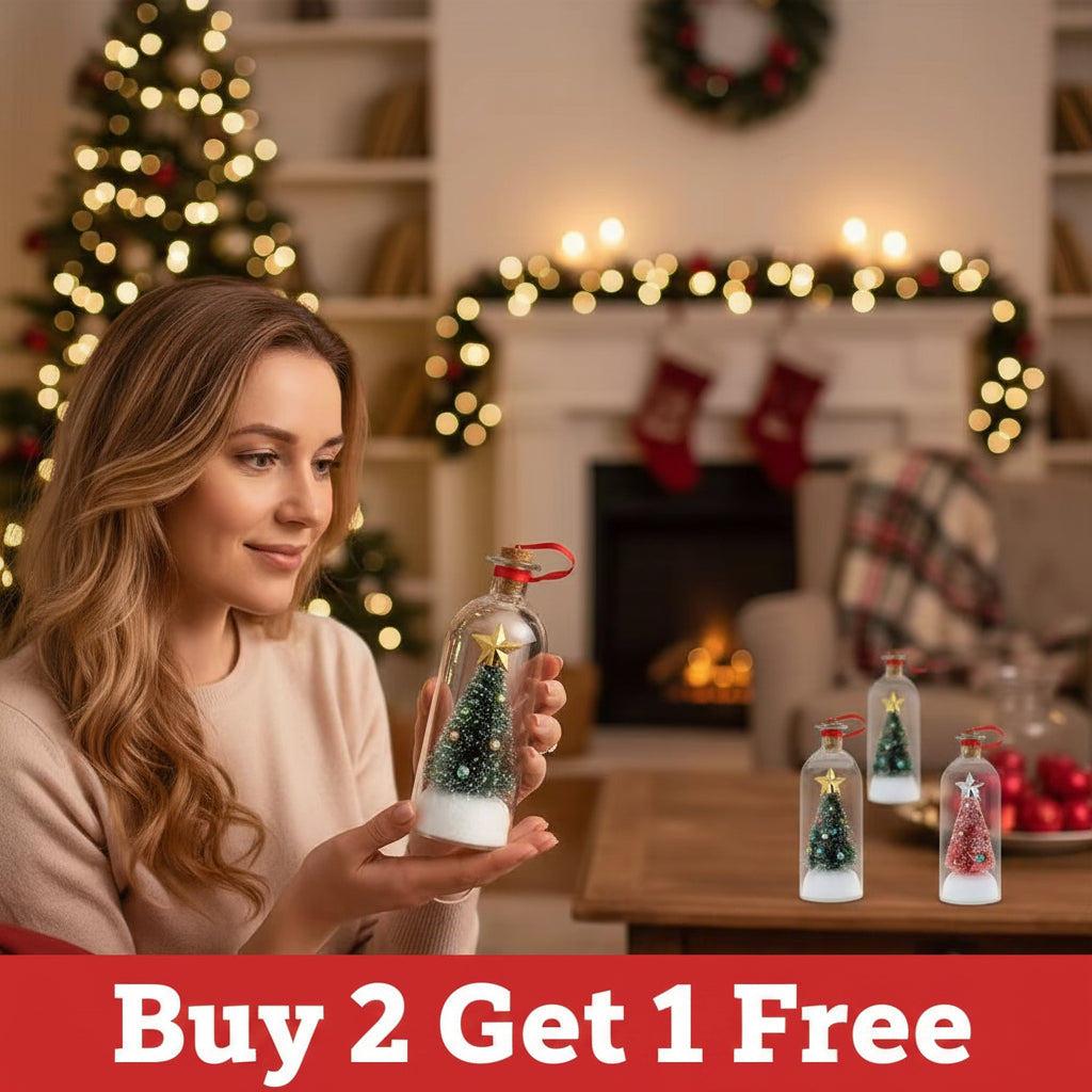 （B2G1 Free）2026 Recordable Christmas Tree Message Bottle Xmas Holiday Keepsake Christmas Props Christmas Ornament Christmas Tree Ornaments