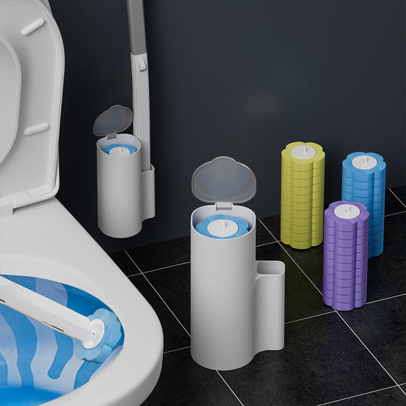 Wall-Mounted Disposable Toilet Brush Set, Antibacterial & Deodorizing, Deep Cleaning No Dead Angles
