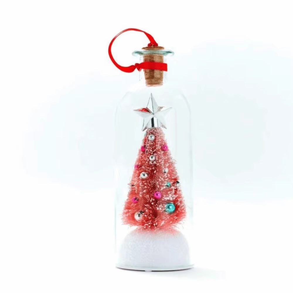 （B2G1 Free）2026 Recordable Christmas Tree Message Bottle Xmas Holiday Keepsake Christmas Props Christmas Ornament Christmas Tree Ornaments